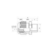 Jacob - Kabelverschraubung Ex-Erweiterungskabel- GHG9601956R0002 verschraubg M16x1,5 − 20 Stück