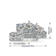 WAGO - Installations-Etagenklemme Installationsetagenklemme 2203-7549 2,5 mm² Hybrid − 50 Stück