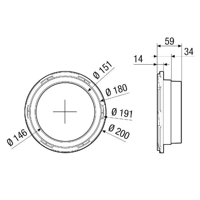 Maico - Zubehör/Ersatzteile für Ventilatoren Anschluss-Übergang MA-AÜ160 DN160  − 1 Stück

