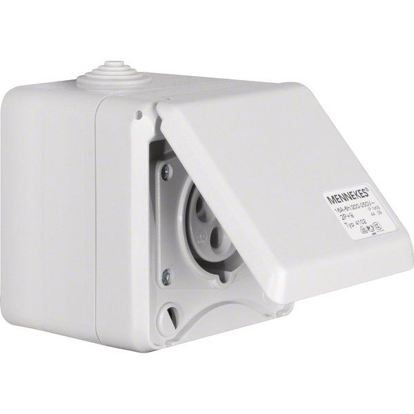 Berker - CEE-Steckdose (IEC 60309) CEE-Steckdose 3-polig Ap 558101 16A m.Klappdeckel