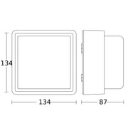 Steinel - Decken-/Wandleuchte Sensor-LED-Außenleuchte L 845 SC ANT 3000K 134 x 134 x 87 mm