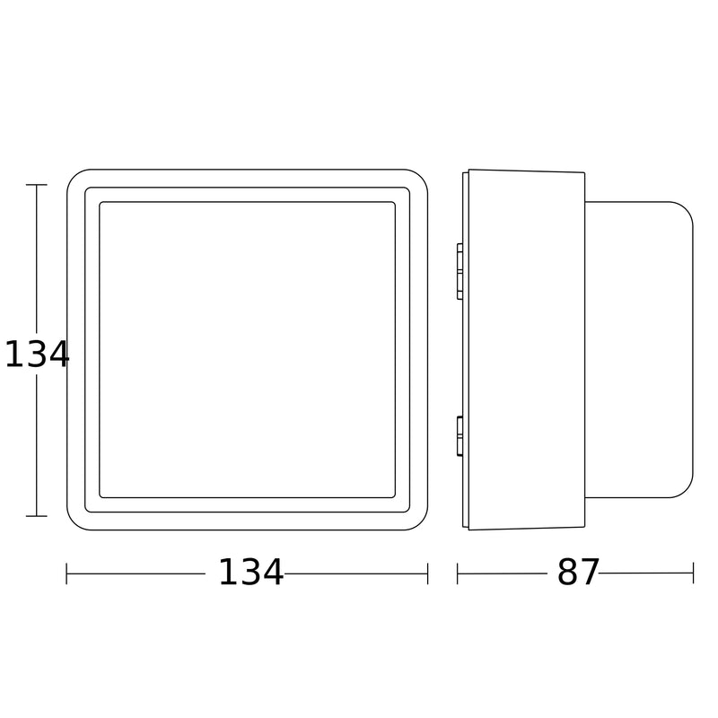 Steinel - Decken-/Wandleuchte Sensor-LED-Außenleuchte L 845 SC ANT 3000K 134 x 134 x 87 mm
