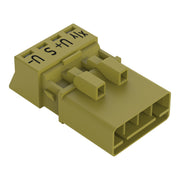 WAGO - Steckverbinder für steckbare Gebäudeinstallation Stecker 4-polig 890-274/071-000 hellgrün − 50 Stück