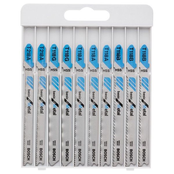 Bosch - Sägeblatt Sortiment 10-tlg. Stichsägeblatt-Set 2607010631 Basic for Metal
