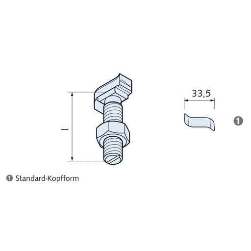 Leviat - Zubehör/Ersatzteile für universelles Aufhängesystem Montagezubehör HS40/22-GV8.8-M12x40 SK-ZUBEHÖR2-H − 1 Stück by L
