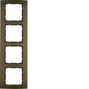 Berker - Abdeckrahmen Rahmen br/anth 10143001 4fach
