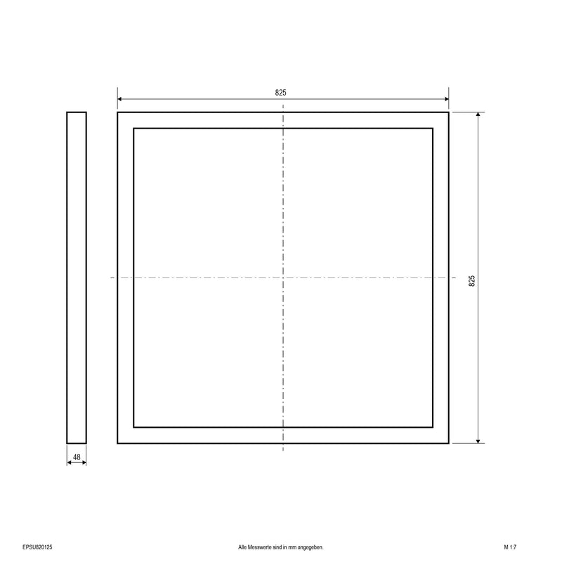 EVN Lichttechnik - Decken-/Wandleuchte LED-Deckenanbaupanel EPSU820125