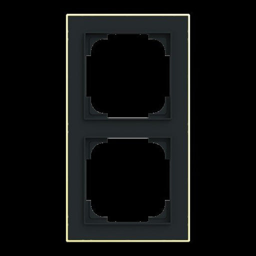 Busch-Jaeger - Abdeckrahmen Rahmen 2-fach 1722-453M mit Dekorring − 1 Stück by Busch-Jaeger
