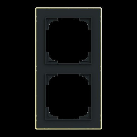 Busch-Jaeger - Abdeckrahmen Rahmen 2-fach 1722-453M mit Dekorring  − 1 Stück
