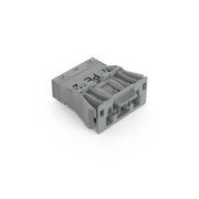 WAGO - Geräteanschluss für steckbare Gebäudeinstallation Snap-In-Stecker 770-753/062-000 3-polig,Kod. B,grau − 100 Stück