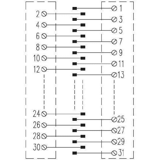 Weidmüller - Übergabemodul Steckkartenhalter SKH2 31 LP 31-pol.,Eurokarten