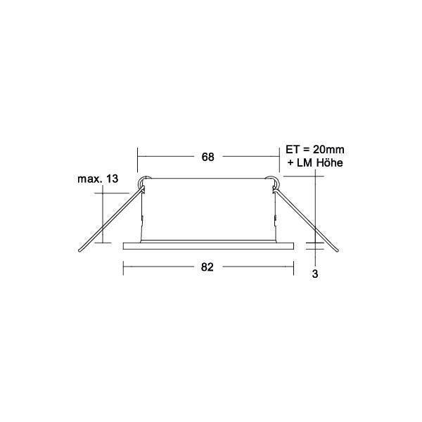 Brumberg Leuchten - Downlight/Strahler/Flutlicht Einbaudownlight 27068170 ohne Fassung