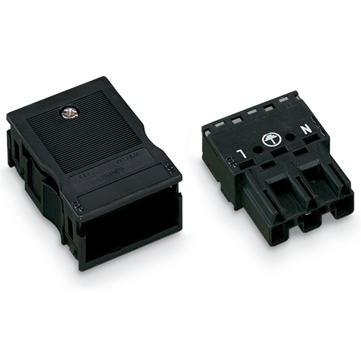 WAGO - Steckverbinder für steckbare Gebäudeinstallation Stecker 770-113 2x0,5-4mmq schwarz