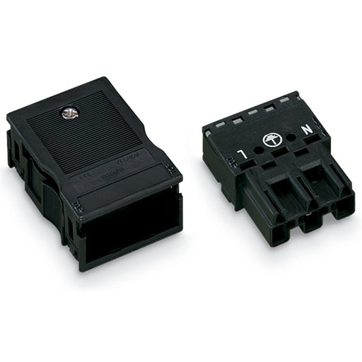 WAGO - Steckverbinder für steckbare Gebäudeinstallation Stecker 770-113 2x0,5-4mmq schwarz