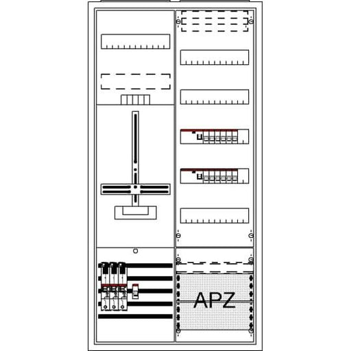 Striebel&John - Zähler-Komplettschrank Komplettschrank DA27BB5V AP3Pkt.A271Z1V5A2