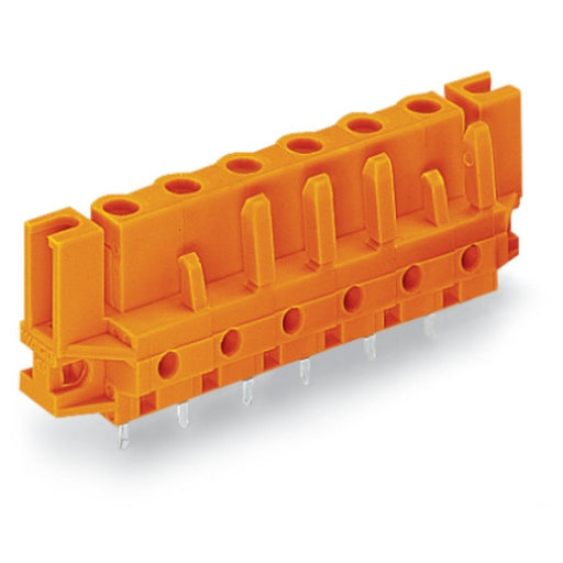 WAGO - Leiterplattensteckverbinder THT-Federleiste gerade 232-765/047-000 Maß 7,62mm,orange − 50 Stück