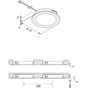 Hera - Downlight/Strahler/Flutlicht LED-Einbauleuchte 20203178003 edelstahloptik 4000K