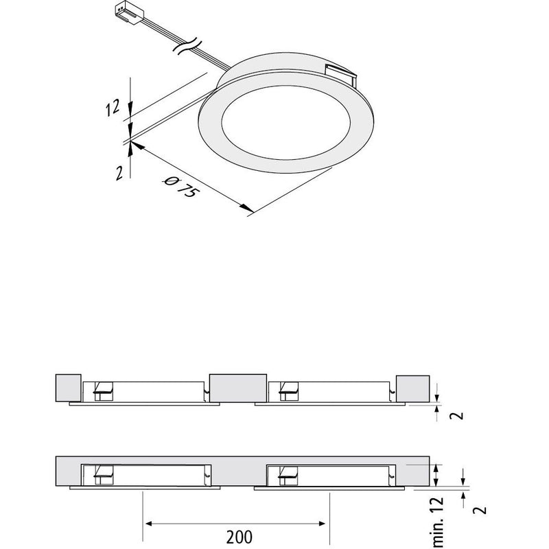 Hera - Downlight/Strahler/Flutlicht LED-Einbauleuchte 20203178003 edelstahloptik 4000K