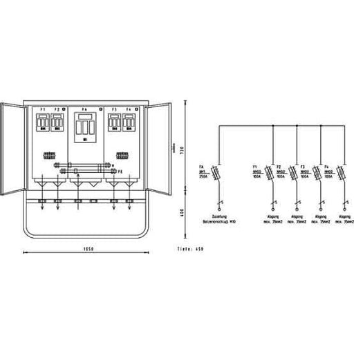 SAA Schaltanlagen - Baustromverteiler Verteilerschrank EN-V 250-AV