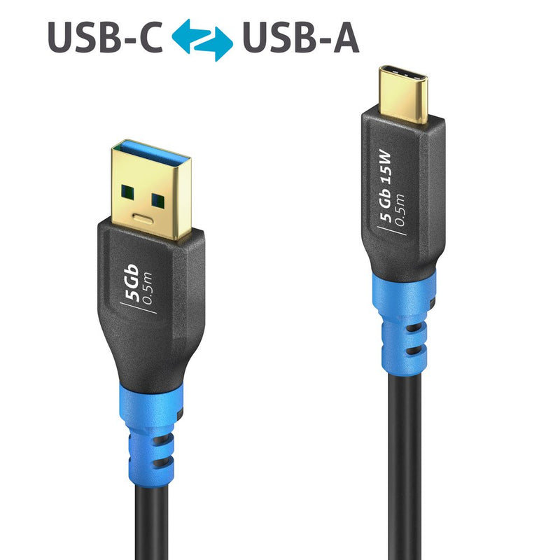 PureLink - PC-Kabel USB-C>A Kabel 0,5m FI-U320-005 FlexInstall