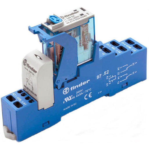 Finder - Schaltrelais Koppelrelais 4C.52.9.024.0050 24VDC 2 Wechsler − 1 Stück by Finder

