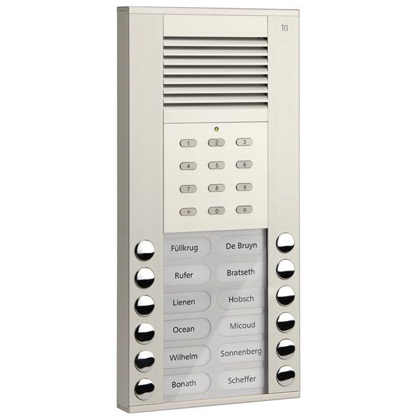 TCS Tür Control - Türstation für Türkommunikation Audioaußenstation 1-reihig ASE51120-0010 12 Tasten Codeschl