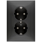 Peha - Schalter-/Steckdosenkombination Steckdose 2f.SCHUKO D 11.6512.193 SI sw − 10 Stück