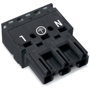 WAGO - Steckverbinder für steckbare Gebäudeinstallation Stecker 770-213 2x0,5-4mmq schwarz − 100 Stück