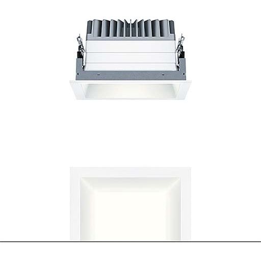 Zumtobel Group - Downlight/Strahler/Flutlicht LED-Deckeneinbauleuchte PANOS EVO #60816117 Q190H 830 LDO WH WH