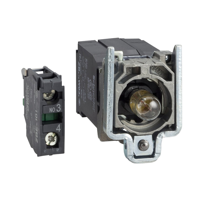 Schneider Electric - Lampenfassungsblock für Befehls- und Meldegeräte Hilfsschalterblock ZB4BW031