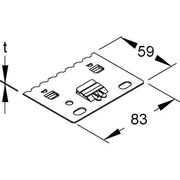 Niedax - Trennwandbefestigung für Kabeltragsystem Adapter-Trennsteg RTPH 50 − 1 Stück