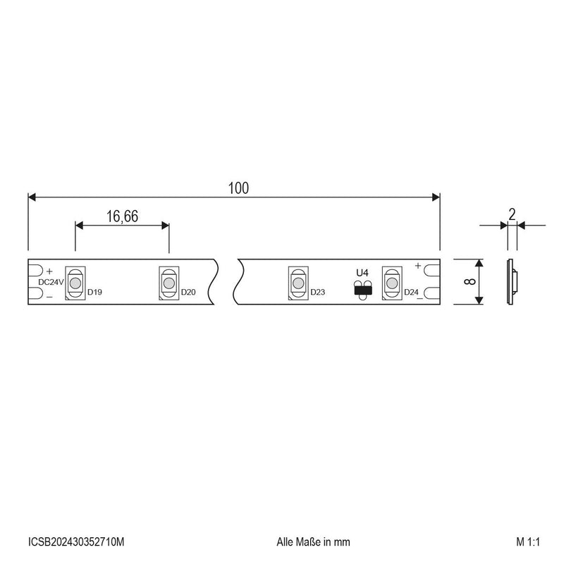 EVN Lichttechnik - Lichtschlauch/-band LED-Strip ICSB202430352710M 10m 2700K IC 60LEDm