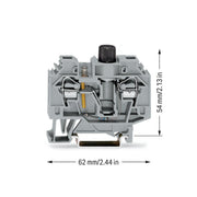 WAGO - Sicherungs-Reihenklemme Sicherungsklemme 282-128/281-417 6qmm, grau − 40 Stück