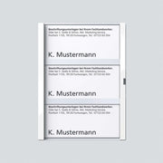 Siedle&Söhne - Zubehör/Ersatzteile für Türkommunikation Namensschild ws-hgl 200029956-00 f. TM612-3/BTM650-03