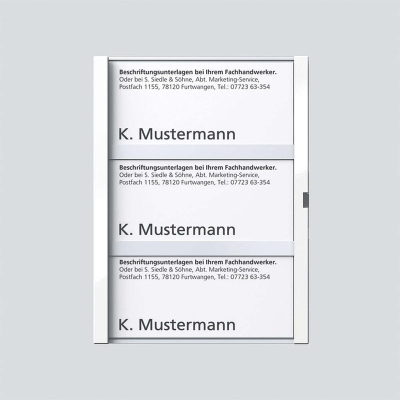 Siedle&Söhne - Zubehör/Ersatzteile für Türkommunikation Namensschild ws-hgl 200029956-00 f. TM612-3/BTM650-03