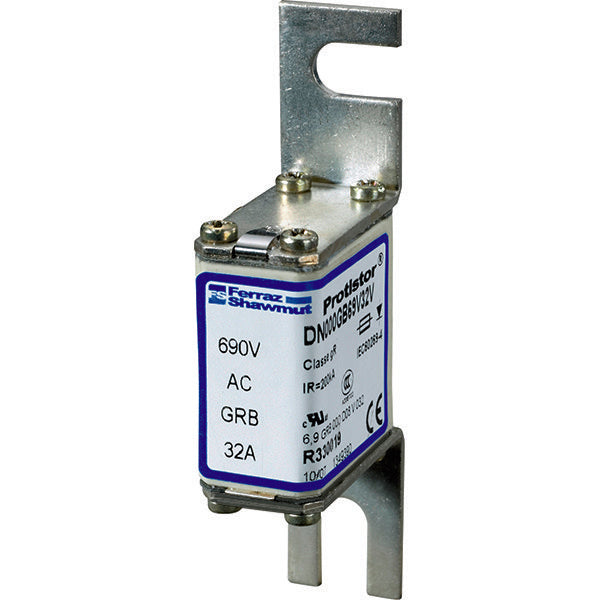 Mersen - Messersicherung Sicherungseinsatz HL DN000GB69V32V Gr.000 gR 32A/690V − 3 Stück