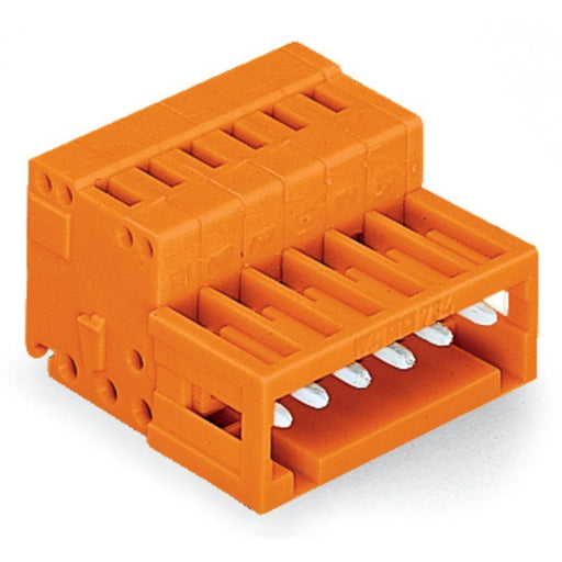 WAGO - Kabelsteckverbinder für Leiterplattensteckverbinder 1-Leiter-Stiftleiste 734-348 CAGECLAMP,1,5mm²,or − 25 Stück