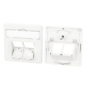 Metz Connect - Kommunikationsanschlussdose Kupfer Zentralplatte 50x50 860023-02-I 2P reinws E-DAT C6 − 10 Stück