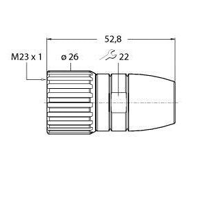 Turck - Rundsteckverbinder, feldkonfektionierbar (Industriesteckverbinder) Rundsteckverbinder BS23171-8.5 konfektionierbar