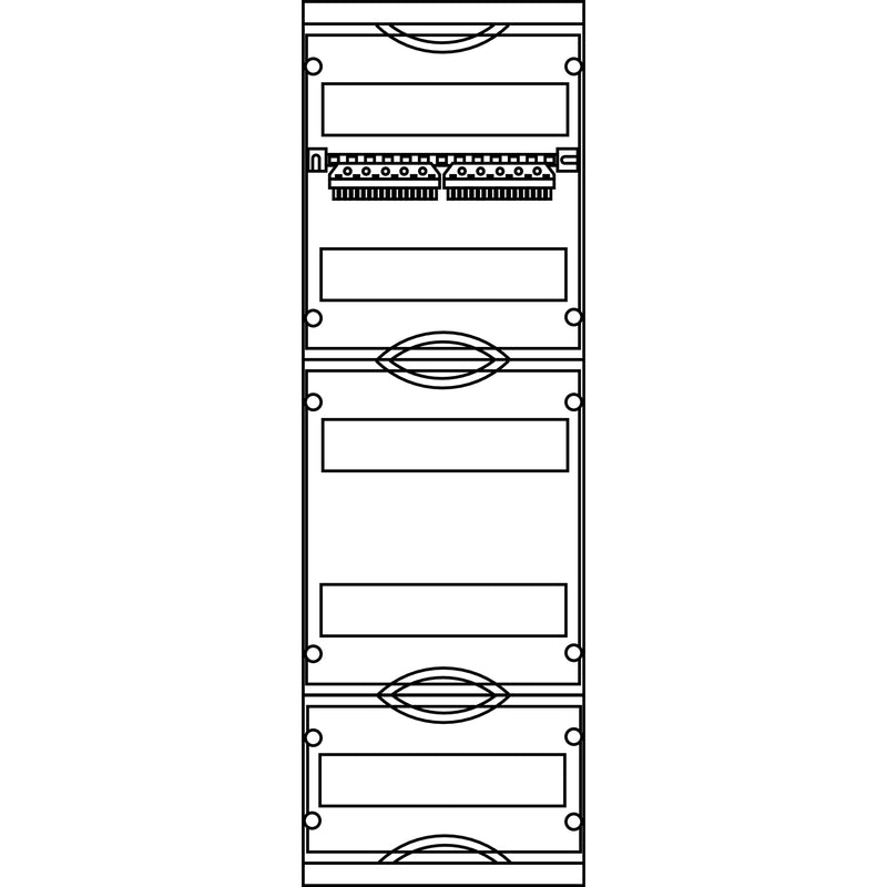 Elsta Mosdorfer - Verteilerfeld für Installationsverteiler EINBAUFELD ZS SFG-AO-BO-BO 9407898 KL(N+PE)