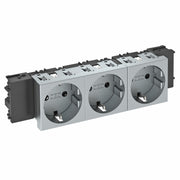 OBO Bettermann - Steckdose 0 Grad, 3-fach STD-D0C AL3 250V,10/16A,Schutzk