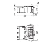 WAGO - Geräteanschluss für steckbare Gebäudeinstallation Steckerteil 770-733/007-000 2x0,5-4mmq weiß − 100 Stück