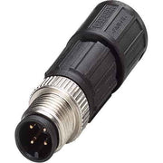 Phoenix Contact - Rundsteckverbinder, feldkonfektionierbar (Industriesteckverbinder) Sensor-Aktor-Stecker SACCM12MS-4QO-0,34-M 4p.,M12-Stecker,ger