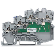 WAGO - Initiator/Aktor-Reihenklemme 3-Leiter-Aktorenklemme 2000-5310/1102-950 LED gelb für PNP − 50 Stück