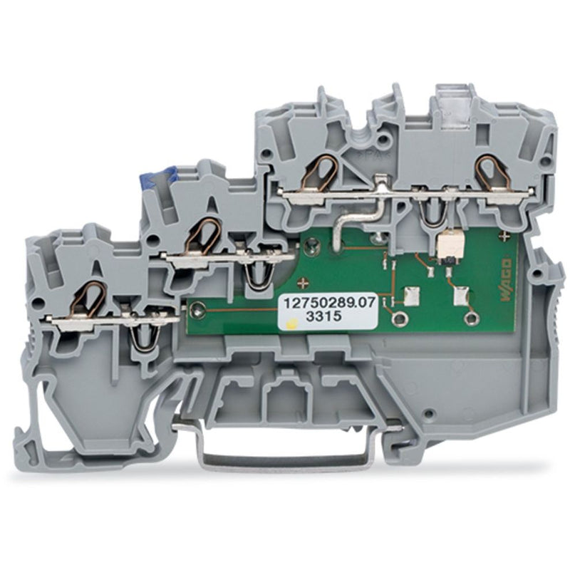 WAGO - Initiator/Aktor-Reihenklemme 3-Leiter-Aktorenklemme 2000-5310/1102-950 LED gelb für PNP − 50 Stück