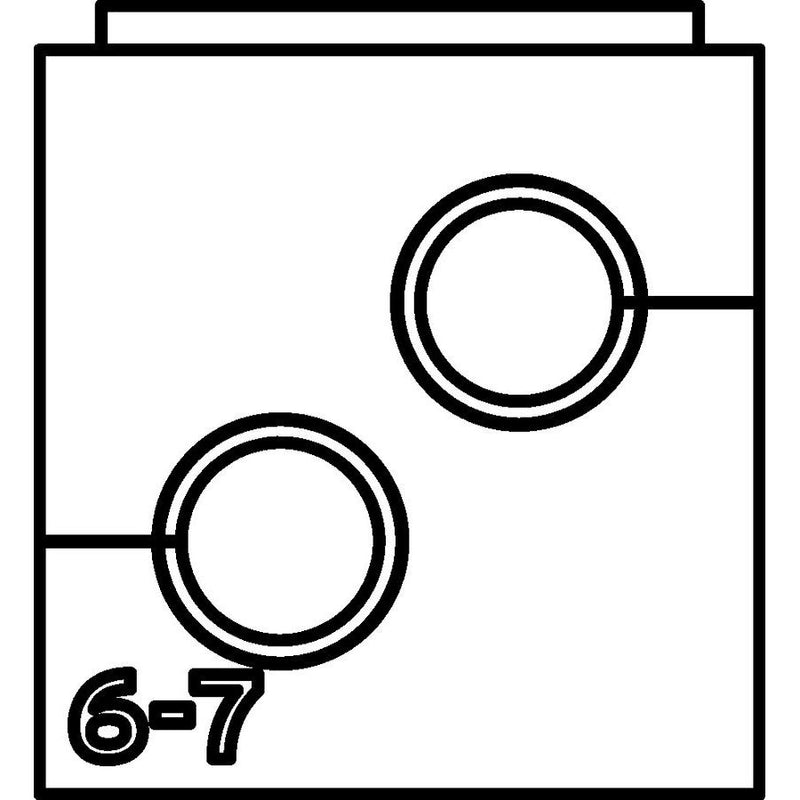 HellermannTyton - Kabelführung für Gehäuse/Schränke Zweifachtülle VP-S_2/6-7 VarioPlate 6-7 mm − 20 Stück