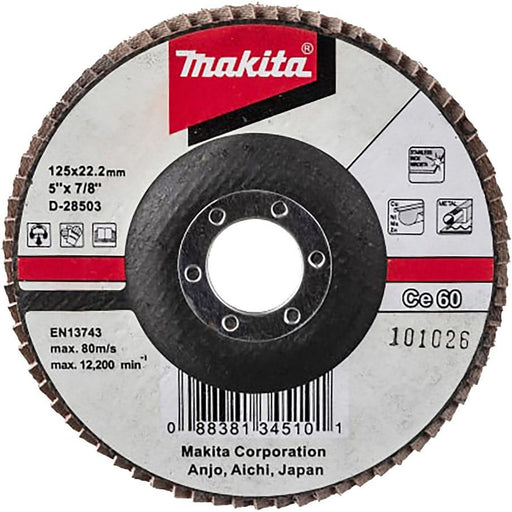 Makita - Trenn-/Schleifscheibe Fächerschleifscheibe D-28503 125mm, 60F