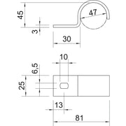 OBO Bettermann - Befestigungsschelle für Kabel/Rohre Stapa-Schelle 822 47 FT feuer.vz − 100 Stück