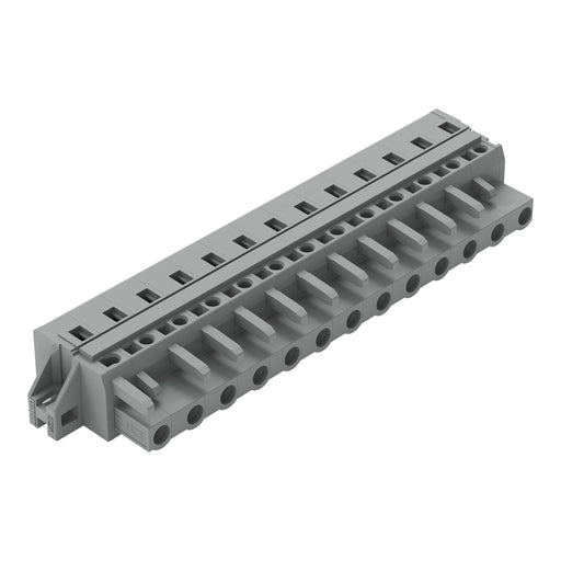 WAGO - Kabelsteckverbinder für Leiterplattensteckverbinder 1-Leiter-Federleiste 231-213/027-000 CAGECLAMP,2,5 mm²,gr − 10 Stück