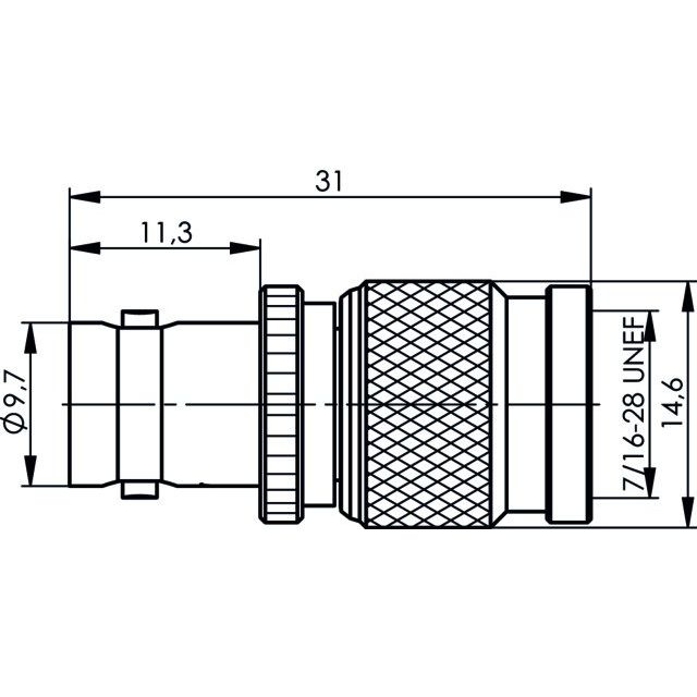 Telegärtner - Koax-Kupplung Adapter BNC auf TNC Bu-Sti 100023875 − 5 Stück